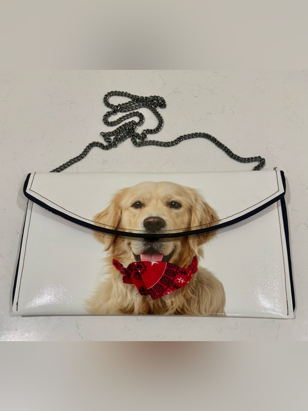 NWOT, Ken Stetson Golden Retriever Dog Clutch/Crossbody Bag - Picture 3 of 15